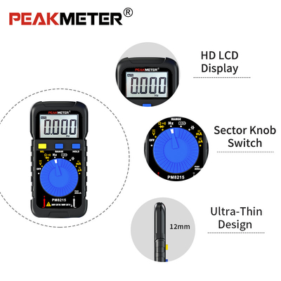 มินิ Pocket Digital Multimeter ความดัน 600V ความต้านทาน 40MOhm 4000 นับ 1.5V แบตเตอรี่ Tester