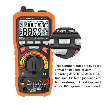 Multifunctional Auto Range Digital Multimeter ระดับเสียงการวัดค่าสัมพัทธ์