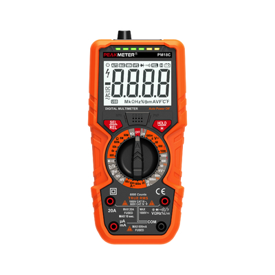 เครื่องมัลติมิเตอร์แบบดิจิตอลแบบใช้มือถือ 600V CAT IV และ 1000V CAT III