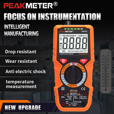 PM18C มัลติเมตรดิจิตอลที่มีประสิทธิภาพสูง ด้วยความดัน AC/DC, เครื่องทดสอบไฟฟ้าสําหรับการวัดกระแสไฟฟ้า