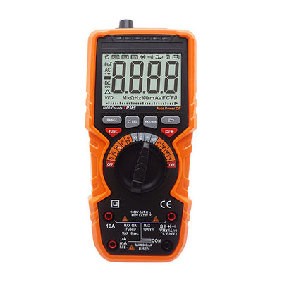 เครื่องวัดระยะทางดิจิทัลแบบมือและแบบอัตโนมัติ 1000 วอลต์ วอลท์เมตร AC DC Digital Multimeter MAX And MIN Measurement