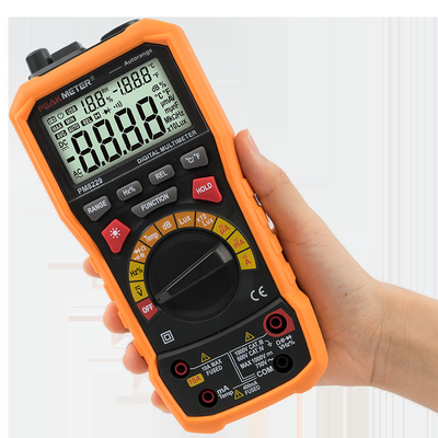 ความต้านทานสูงสุด 200MΩ 10 MHz มัลติเมตรดิจิตอลที่มีการวัดไดโอเดสที่ 2 โวลต์